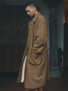 AVIVA JIFEI XUE 24 Autumn and Winter Wool Linen Plaid Casual Coat AJX-FW24-RMC-KWLC-GW Plaid
